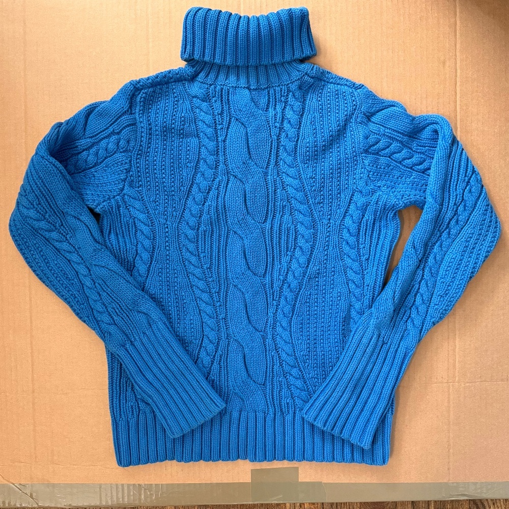Land's End Cable Knit Cotton Sweater